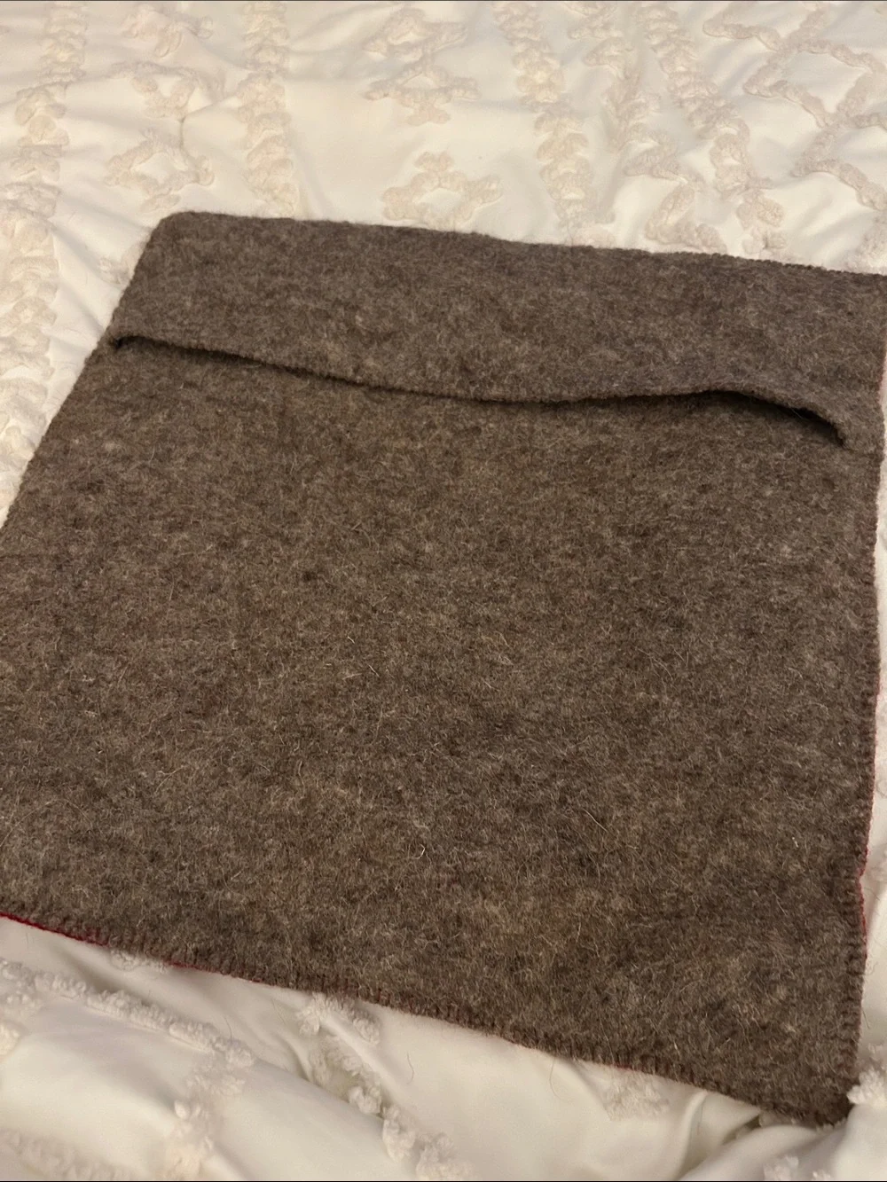 Two Arcadia Home Hand Felted Wool Christmas Pillow cover 20”